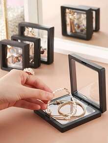 Hộp đựng trang sức bằng màng PE trong suốt 20/10/2/1 chiếc, hộp đựng khuyên tai, vòng tay, dây chuyền, quà tặng, chống bụi và chống oxy hóa, hộp đựng trang sức bằng màng PE cho nhẫn, khuyên tai, vòng tay, dây chuyền. Hộp đựng trang sức bằng màng PE: Hộp đựng khuyên tai, nhẫn, dây chuyền di động. - Nhiều màu - Xem 7