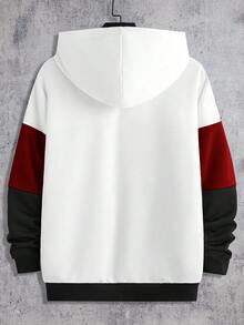 EASEVO 男士休闲撞色连帽衫和裤子套装 - 彩色 - 查看 6