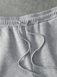 PAVTROS Men's Eagle Print Pocket Hoodie And Sweatpants Casual Tracksuit Set - Light Grey - View 5