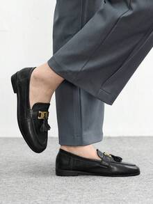 CUCCOO BIZCHIC 女士休闲流苏乐福鞋，适合日常通勤和休闲穿着 - 黑色 - 查看 5