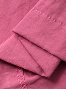 DAZY 纯色宽松阔腿连体裤，女士睡衣 - 玫紅色 - 查看 8