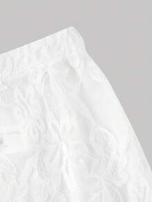 SHEIN MOD Chân váy ren phối bèo nhún thời trang đa năng dành cho nữ, thanh lịch cho tiệc tùng, câu lạc bộ, buổi hẹn hò gợi cảm, chân váy ren, váy mùa xuân cho nữ, ngày Valentine, váy đi biển, kỳ nghỉ, bữa tối, sinh nhật. - trắng - Xem 4