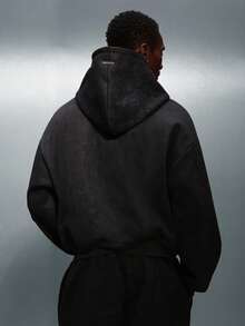 PLAYBOY X SUMWON Acid Washed Zip Through Hoodie With Centre Pocket Vintage Style Comfortable Casual Sweatshirt Winter Streetwear Essential