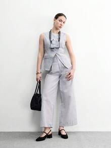 CUCCOO BIZCHIC Giày nữ cổ điển đơn giản, mũi vuông, gót dày, cao gót, đa năng, thích hợp mang hàng ngày. - Than chì đen - Xem 6