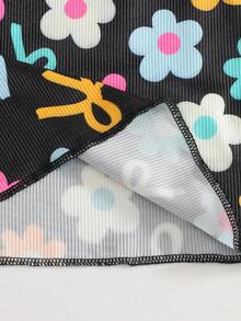 6件套女婴甜美可爱上衣短裤套装，舒适百搭的夏季服装，适合0-3岁婴幼儿，可用于室内、室外、日常穿着、玩耍、派对、拍照、度假等场合。 - 彩色 - 查看 6