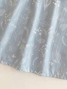 Young Girls Pajamas-Nightdress Long Sleeve Round Neck Ruffle Collar Lace Cuff Floral Print Pastel Blue Sleep Gown Kids Nightwear Dress Adorable Comfortable Holiday 2026 Essential Four Seasons Cozy Lightweight Lounge Pajama Bedtime Party Photo Gift Light Blue Kids Dress Shirt Dress Kids Little Girl Nightgown Toddler Nightgown Long Sleeves Kids Dress