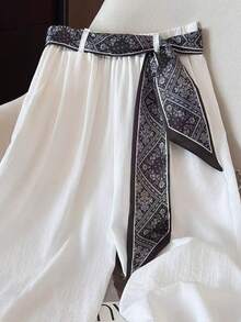 Resyla 女士休闲高腰阔腿宽松裤