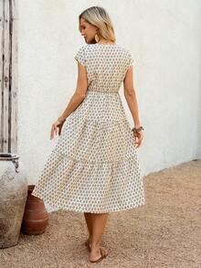 EMERY ROSE Đầm nữ kiểu dáng thường ngày in hoa, xếp ly, thích hợp cho mùa hè. - Nhiều màu - Xem 2