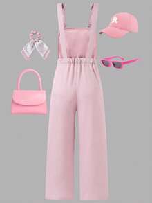 SHEIN ChillGRL 少女彩色碎花连体裤 - 粉色 - 查看 2