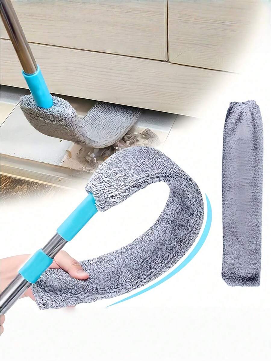 Extra Long Handle Flexible Duster With 4 Replacement Pads Dust Cleaning Brush For Under Bed Hard To Reach Areas Home Cleaning Tools