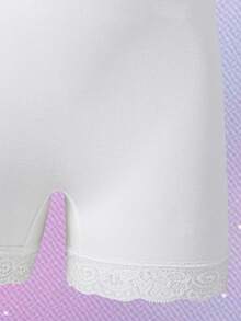 Young Girls Panties-4 Pack White Lace Trim Boxer Briefs Comfortable Everyday Wear Four Seasons Versatile Styles Crewneck Long Sleeve Long Pants Skirt Examples Kids Intimates Core Features Lightweight Holiday Gift 2026 Must Have White Underwear Girls Boxer Briefs - Multicolor - View 4