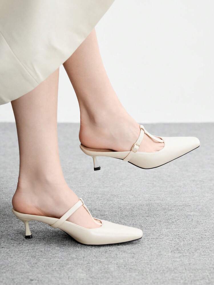 CUCCOO BIZCHIC Women's Square Toe Comfortable Minimalist High Heels Valentine's Day