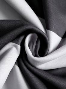 ROMWE MEN Street Life Men's Retro Virgin Mary Striped English Graphic Print Streetwear American Style Pullover Pullover Sweatshirt