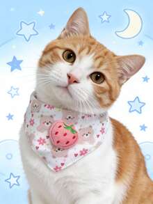 PETSIN 1 可爱宠物项圈；宠物针织项圈；猫咪围兜；狗狗围裙；宠物配饰；宠物用品 - 彩色 - 查看 7