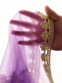 SHEIN 少女圆领长袖连衣裙 - 淡紫色 - 查看 11
