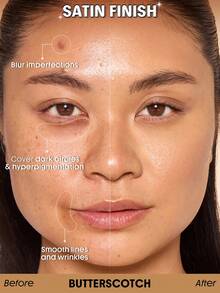 SHEGLAM Skin Sync Satin Foundation-Butterscotch Brand Beauty Makeup Face Paint Cosmetic For Women Girls Perfect For Winter Ideal For Y2K Fancy Fashion Suitable For Birthday Gift Party Ready Best Color