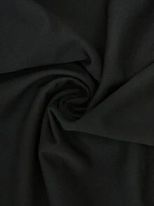 SHEIN Clasi 女款優雅V領針織收腰緊身洋裝，夏季黑色上班通勤商務休閒夜店迷你洋裝，豹紋印花穿搭 - 黑色 - 查看 9