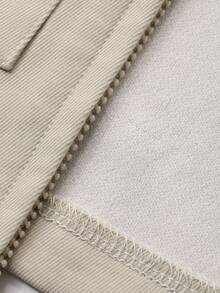 DAZY 女士纯色插肩袖拉链短款休闲外套 - 卡其色 - 查看 4