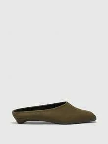 CUCCOO BIZCHIC Zapatos planos casuales y versátiles de unicolor para mujer - Verde - Ver 8