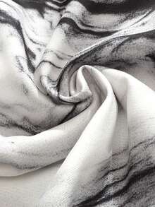 ROMWE MEN 男士时尚夏季百搭印花街头休闲短裤 - 黑色 - 查看 5