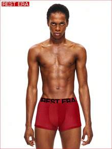 6pcs/Pack Men's Letter Printed Boxer Briefs - Multicolor - View 4