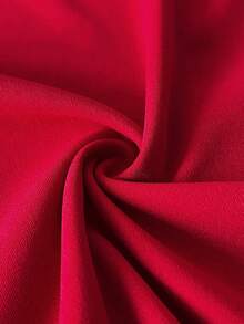 Viva Relle Valentine Plus Size Red Solid V-Neck Lace Trim Flare Hem Mini Dress - Burgundy - View 7