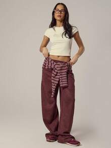 MUSERA Fitted Cropped Scoop Neck Cap Sleeve Graphic Tshirt Spring, Girly, Day Outfits, Cute, Casual Sweet Pea - Cream - View 5