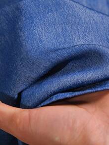 CosyJoli Plus Size Women Casual Solid Color Shirt, Autumn/Winter Spring Women Spring Shirt For Women - Blue - View 6