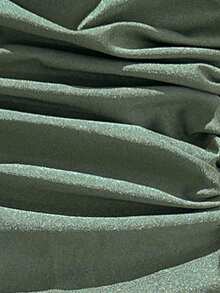 Swim Chiccia Áo tắm liền thân nữ màu trơn cổ chữ V sâu, xếp ly, đính ngọc trai, thích hợp cho mùa xuân/hè. - xanh quân đội - Xem 7