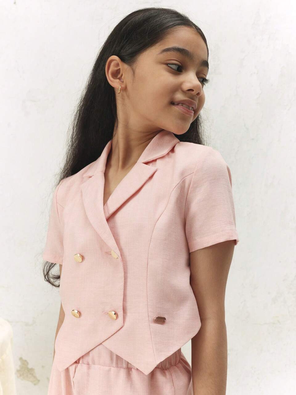 Double Breasted Blazer With Wide Leg Pants