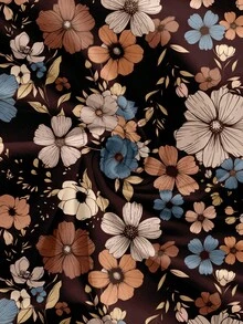 Sylviya Đầm mini họa tiết hoa cổ điển giản dị dành cho nữ, phù hợp cho mùa xuân/hè - Nhiều màu - Xem 5