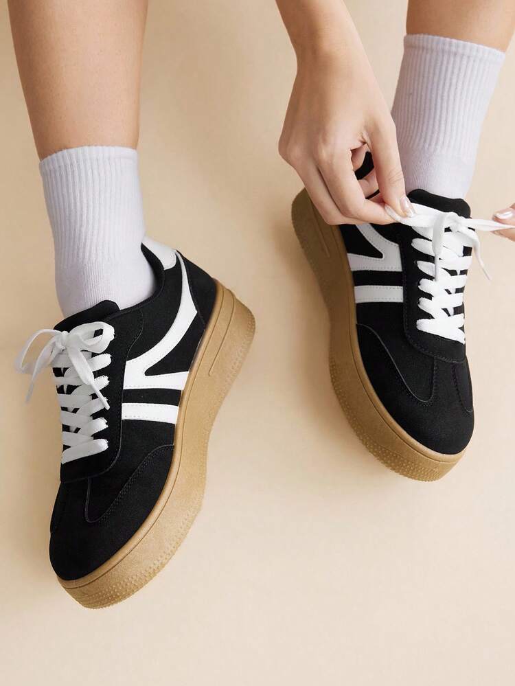 CUCCOO EASI Women's Fashionable Versatile Thick-Soled Casual Shoes