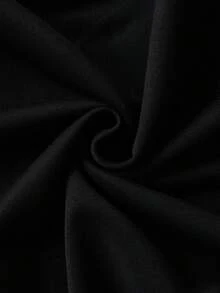 THE POWERPUFF GIRLS X SHEIN 2pcs/Set Young Girl Cute Cartoon Blossom, Bubbles, Buttercup Pattern Dropped Shoulder Long Sleeve Black Sweatshirt And Letter Tape Cargo Pants Casual Sports Suit - Multicolor - View 7