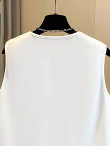 GlowEve 女士休闲百搭通勤纯色无袖常规外套 - 白色 - 查看 4