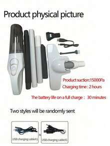 SHEIN Basic living 无绳吸尘器，家用和车用无绳吸尘器，手持式轻便无尘袋吸尘器，适用于快速清洁地毯和地板、宠物毛发和硬地板，是保持家居清洁整洁的必备品，适合作为情人节礼物送给男士和女士