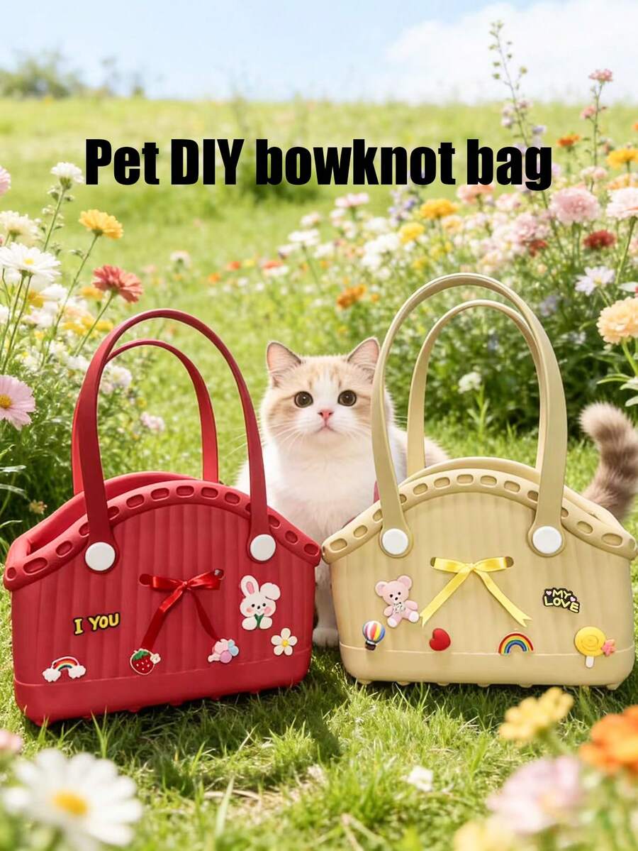 PETSIN 1 Piece Multi-Functional Pet Waterproof DIY Handbag Soft And Easy To Clean Large Capacity DIY Bag Portable Handbag Pet Supplies