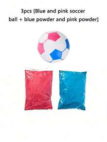 1 Set Gender Reveal Party Soccer Ball Gender Reveal Supplies Blue And Pink Powder Kit Non-Transparent Gender Reveal Party Ba By Shower Supplies - Multicolor - View 11