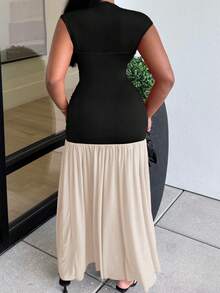 Alexandranx Váy chữ A xếp ly lưới khoét lỗ hở thời trang màu đỏ trơn không tay gợi cảm mới, phù hợp cho tiệc tốt nghiệp, sự kiện ngày lễ, hẹn hò - Nhiều màu - Xem 2