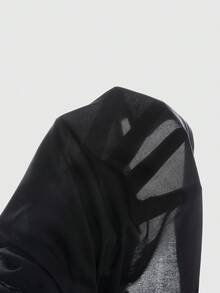 ROMWE Gothic Skeleton Print Bodycon Midi Skirt For Women - Black - View 5