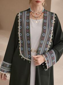 Al Najma Women's Casual Loose Fit Arabic Style Robe, Spring/Summer