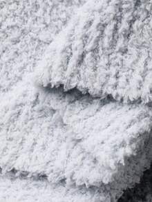 DAZY 2pcs Ink Texture Wide Leg Pants & Knit Pajama Set, Winter Home Wear