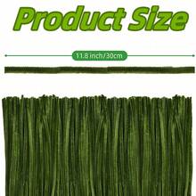 400根柔韧绿色雪尼尔绒条，多种绿色绒条可选，用途广泛，易于扭转弯曲，可用于DIY手工制作，例如制作郁金香、树叶、动物、圣诞树、母亲节礼物和各种创意项目——是艺术和手工爱好者、圣诞节项目和清洁的理想之选——经久耐用，可折叠，色彩缤纷。 - 綠色 - 查看 3