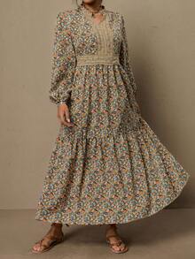 SHEIN LUNE Đầm hoa nhí cỡ lớn, đầm dài họa tiết hoa, đầm dài phong cách boho, đầm kín đáo kiểu Pháp, đầm maxi, trang phục năm mới, đầm thanh lịch dự tiệc, đầm dự tiệc cho nữ, đầm hoa cho nữ, đầm thanh lịch, đầm thường ngày cho nữ, đầm đi nghỉ mát, trang phục mùa hè, đầm hoa nhí AI-Adha, đầm hoa nữ, đầm phong cách Cottagecore, đầm hoa tay dài, đầm hoa phong cách boho, đầm ngày lễ tình nhân. - Nhiều màu - Xem 4