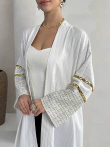 Al Najma 中东条纹休闲穆斯林阿拉伯长袍女款 - 彩色 - 查看 3