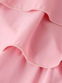 Elladie kids Young Girls Ruffle Layered Casual Long Pants, Suitable For Vacation, Summer - Pink - View 5