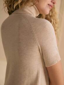 MOTF PREMIUM 羊毛混紡針織上衣 - 米色 - 查看 7