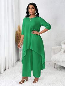 SHEIN Lady Bộ trang phục mùa thu bốn mùa cho nữ Bộ quần áo mùa thu Bộ đồ nữ Bộ trang phục nữ Bộ đồ hai mảnh cho nữ Bộ đồ mùa thu hai mảnh cho nữ Bộ đồ mùa thu cho nữ Bộ đồ mùa thu cho nữ Bộ đồ màu trắng cho nữ Bộ quần áo nữ Bộ trang phục Bộ đồ hai mảnh Váy cho sự kiện đám cưới Bộ đồ hai mảnh cho nữ - màu xanh lá - Xem 4