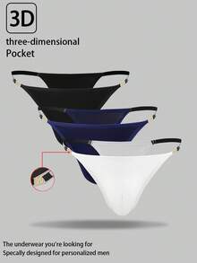 3pcs/Pack Men's Sexy Underwear Assorted Colors - Multicolor - View 1