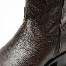 Real Leather Cowboy Boots | El Compadre | Horma Dubai | Lateral Closure - Brown - View 3