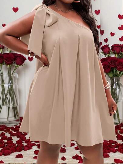 Slaydiva Plus Size/Western Wear Women's Red Solid Casual Dress, Minimalist Fashion For Everyday